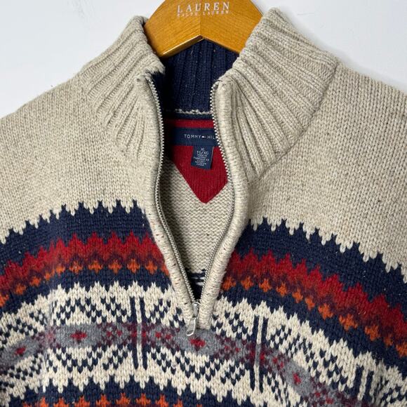 Vintage‎ Tommy Hilfiger 1/4 zip wool blend sweater - Picture 7 of 13